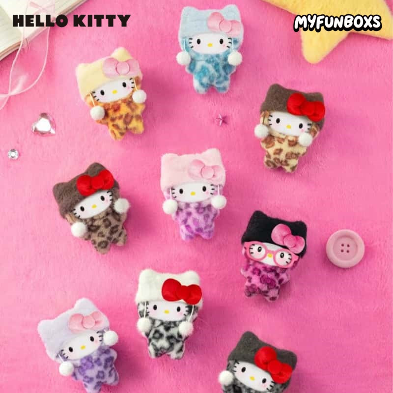 Hello Kitty Leopard Series Plush Keychain Blind Box(PRE-ORDER)