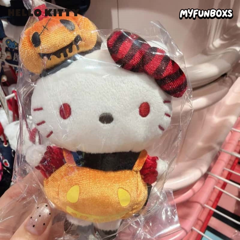 Sanrio Lovely Ghosts Halloween Series Pumpkin Kitty Keychain