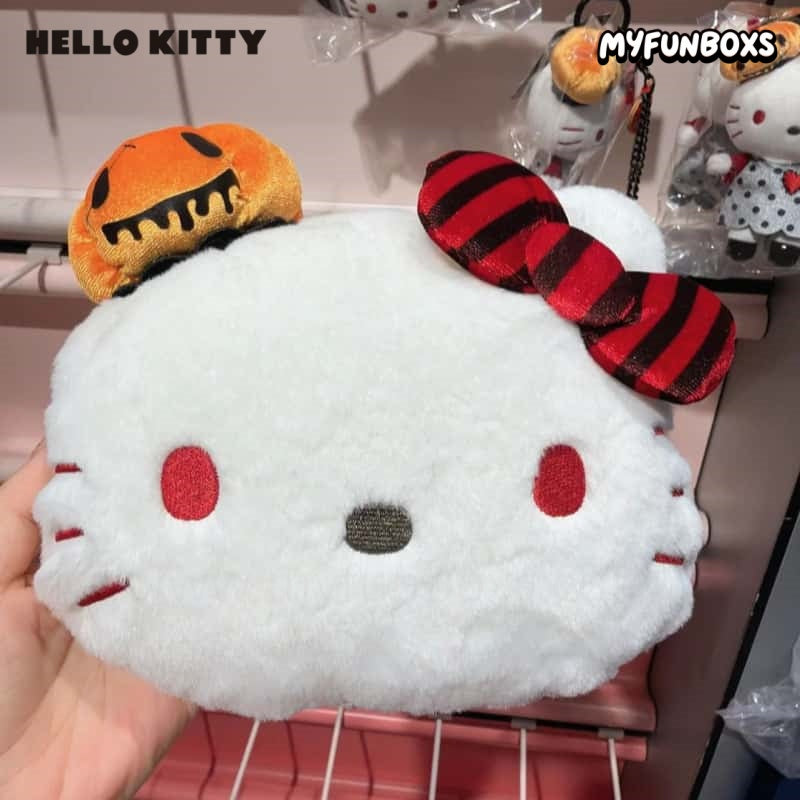Sanrio Lovely Ghosts Halloween Series Pumpkin Kitty Keychain