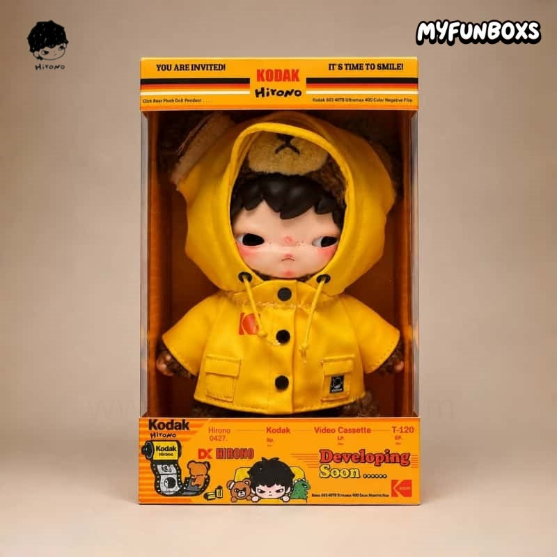 Handmade Hirono × Kodak Plush Doll Display Case (Doll Not Included)