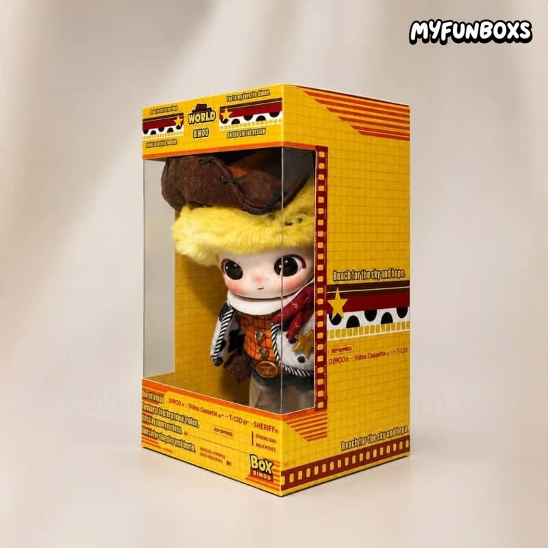 Handmade DIMOO × Pixar Sheriff Woody Plush Doll Display Case (Doll Not Included)