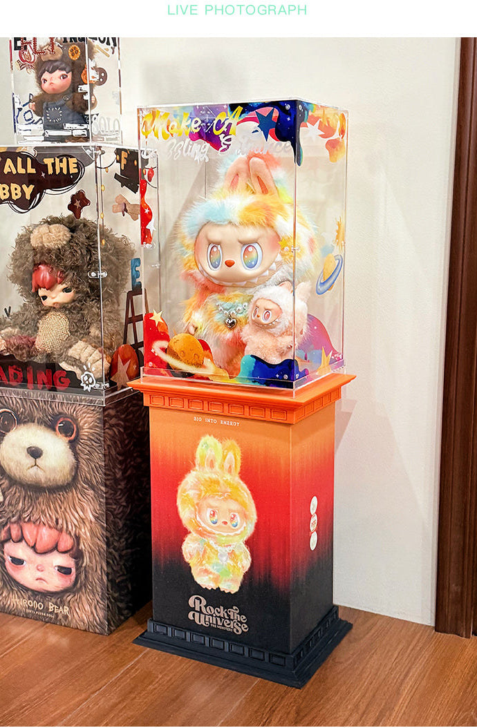 Labubu Rock Universe integrated Roman column trendy play storage box with decorative ornaments
