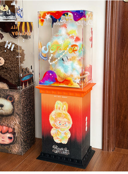 Labubu Rock Universe integrated Roman column trendy play storage box with decorative ornaments