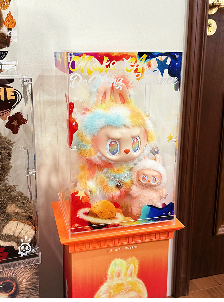 Labubu Rock Universe integrated Roman column trendy play storage box with decorative ornaments