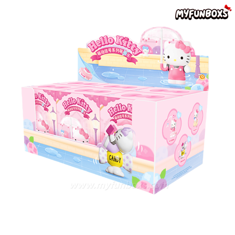 Hello Kitty Heartbeat Signal Wind-up Figure Blind Box 1 SET (6 BOXES)