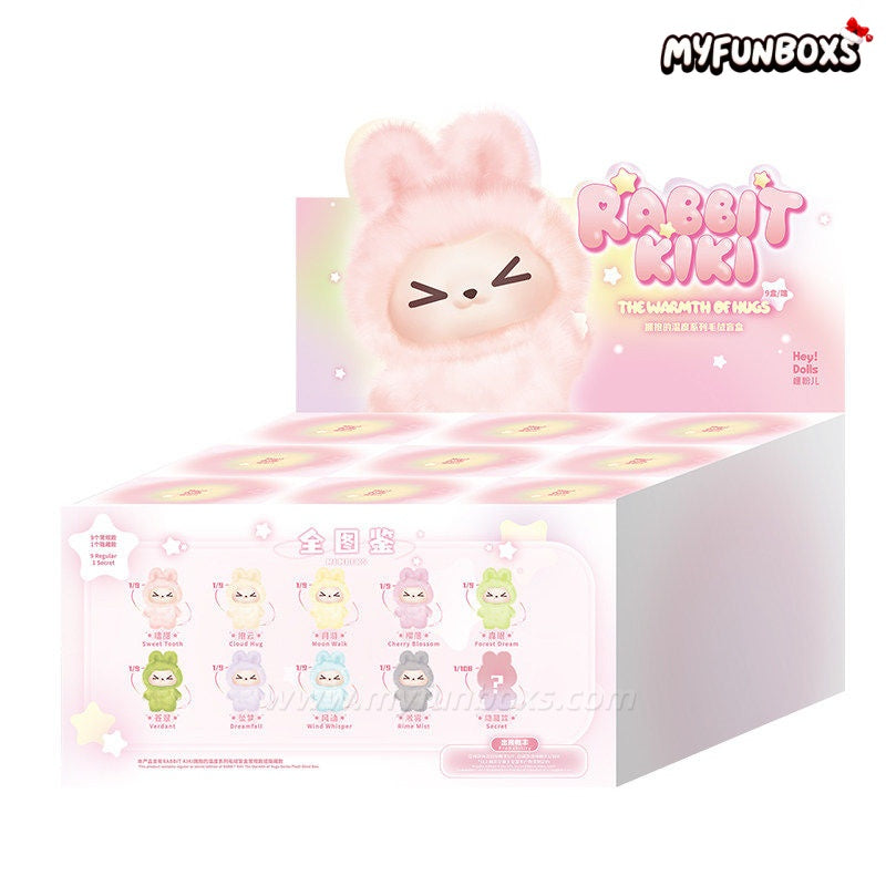 RABBIT KiKi: Warmth of Embrace Series Plush Keychain Blind Box 1 SET (9 BOXES)