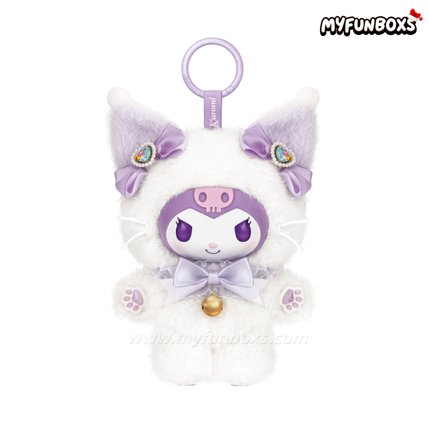 Sanrio Glitter Cat Series Plush Blind Box Kuromi (Confirmed)