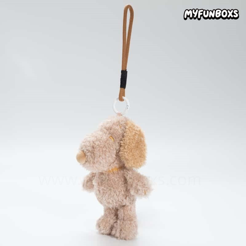 Snoopy Grey Tone Diary Series Plush Keychain