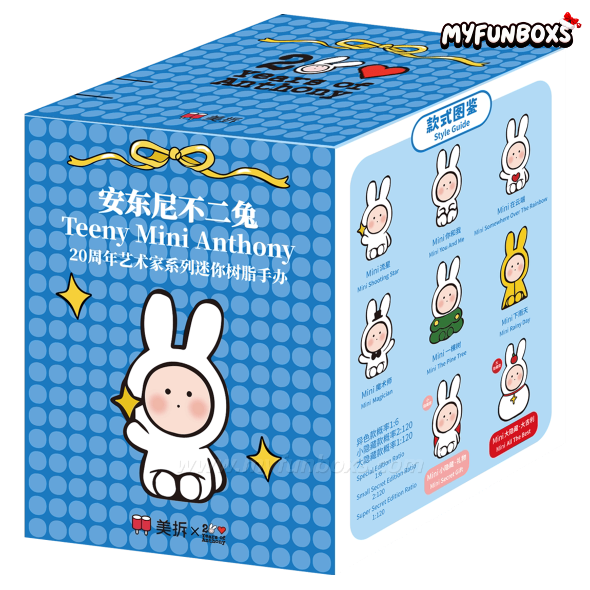 Anthony Rabbit Teeny Mini Anthony 20th Anniversary Artist Series Mini Figure Blind Box