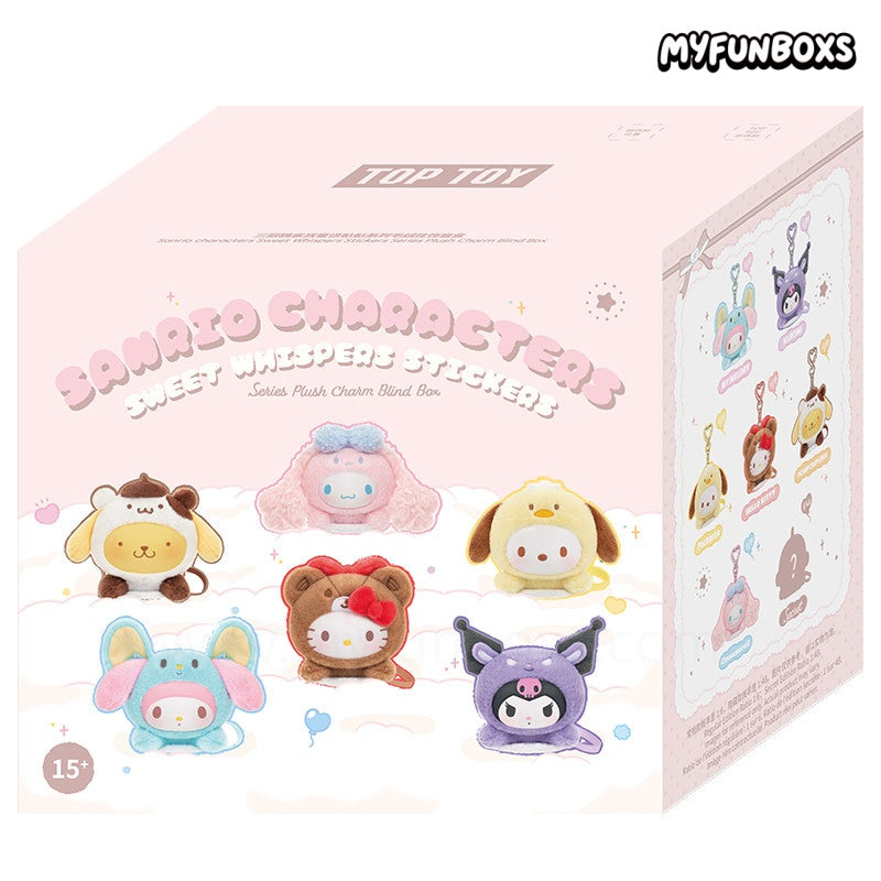 SANRI0 Sweet Whispers Stickers Series Plush Charm Blind Box