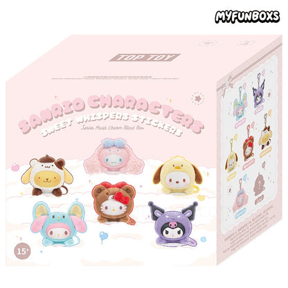 SANRI0 Sweet Whispers Stickers Series Plush Charm Blind Box