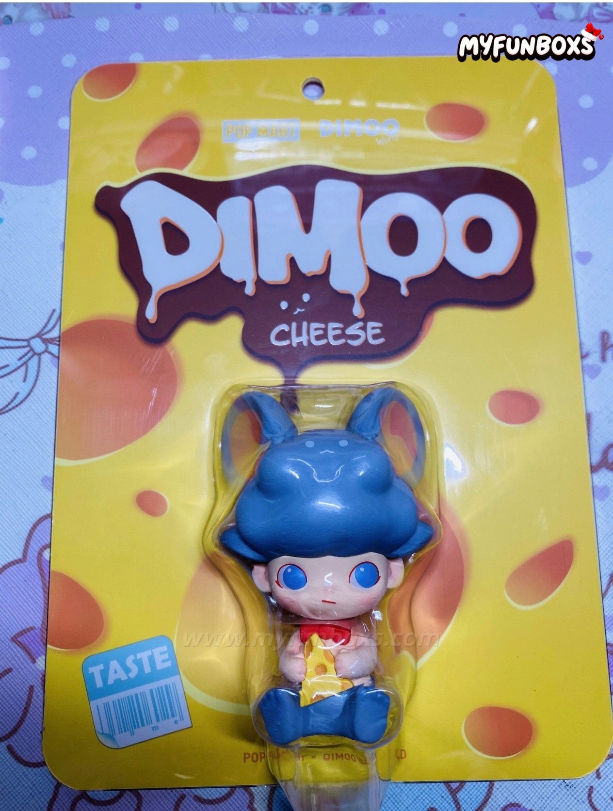 POP MART DIMOO Cheese Mouse Figure Hanging Card