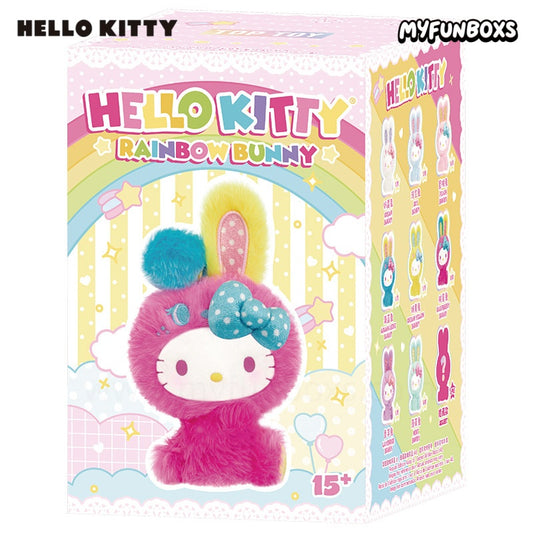Hello Kitty Rainbow Bunny Series Plush Keychain Blind Box(PRE-ORDER)