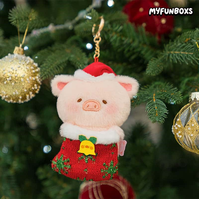 LuLu the Piggy Christmas Plush Keychain