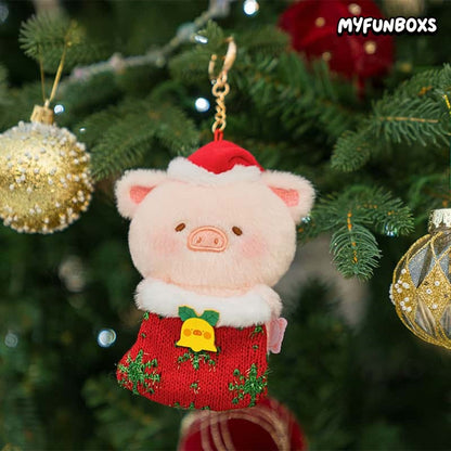 LuLu the Piggy Christmas Plush Keychain