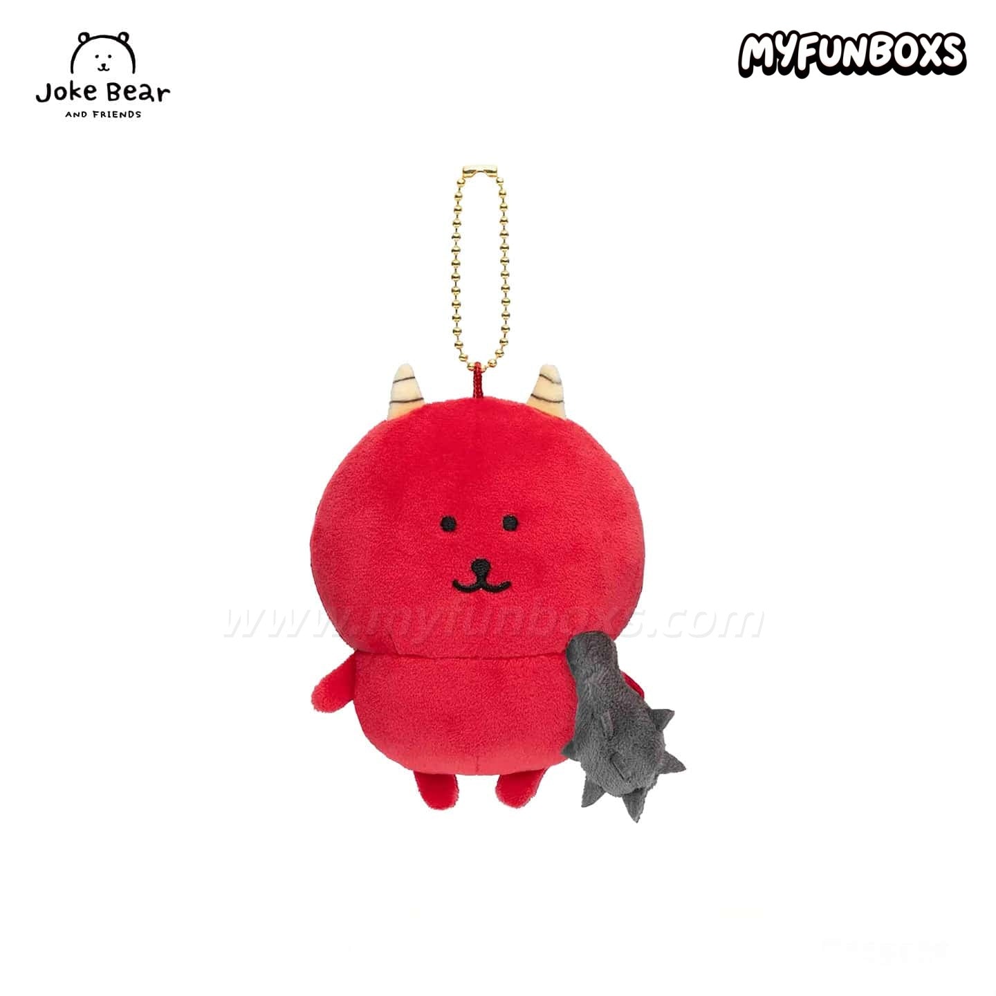 Joke Bear Red Demon plush keychain
