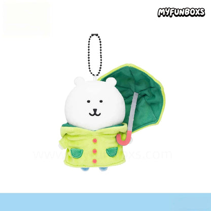 Joke Bear and Friends “It's Raining” Umbrella Pug Plush Keychain