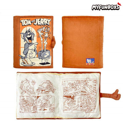 Tom and Jerry Comic Book Plush Pillow