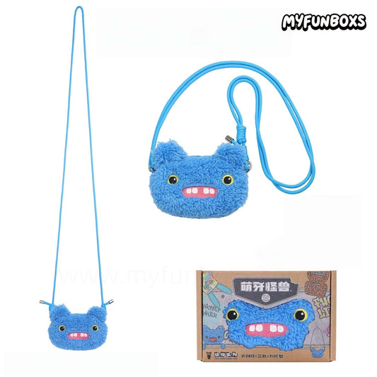 Funny Ugly Monster Embroidered Coin Purse Crossbody Bag