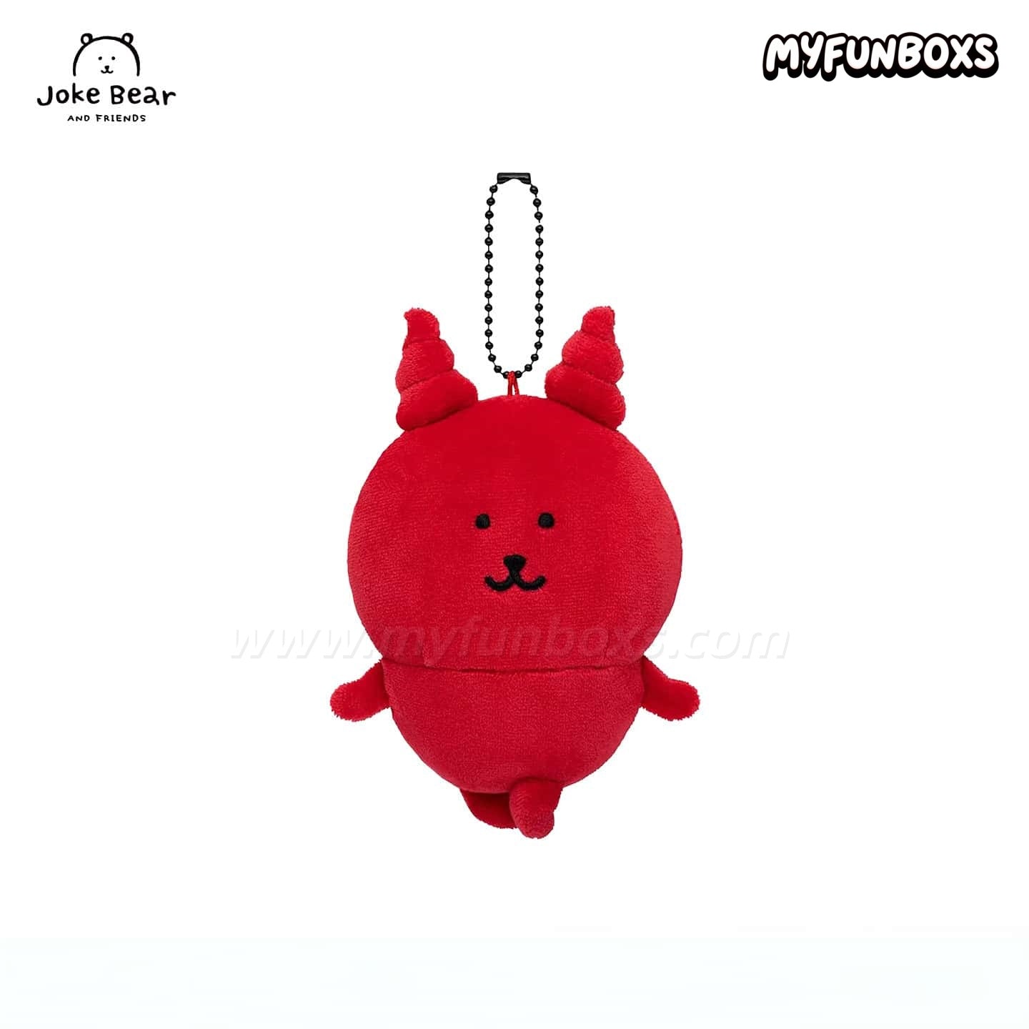 Joke Bear Red Demon plush keychain