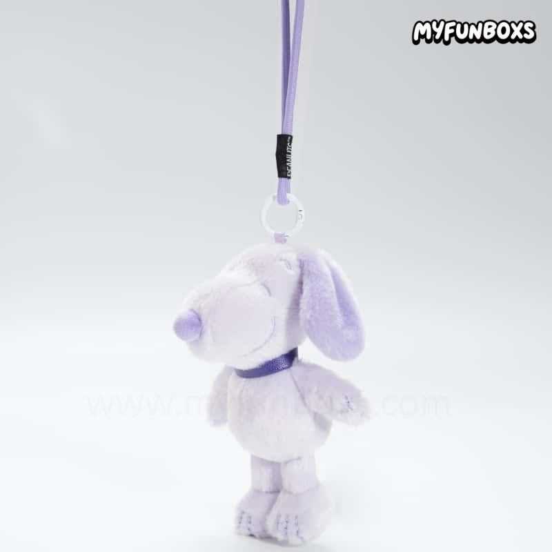 Snoopy Grey Tone Diary Series Plush Keychain