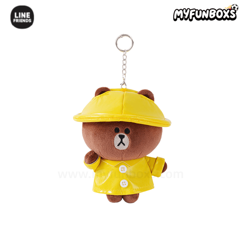 LINE FRIENDS Brown 15th Anniversary Plush Keychain – Soft Collectible
