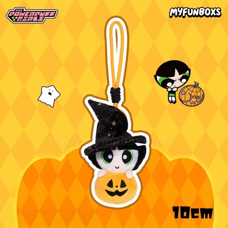 The Powerpuff Girls Pumokin Style Plush Keychain