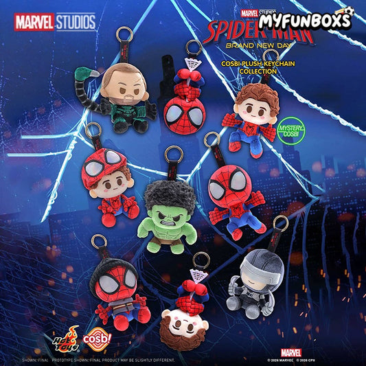 Hot Toys Spider-Man Cosbi Brand New Day Series Plush Keychain Blind Box(PRE-ORDER)