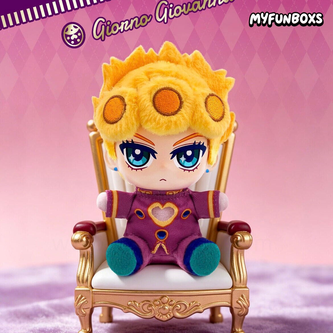JoJo's Bizarre Adventure Golden Wind Series Chibi Sitting Plush Pendant Blind Box (PRE-ORDER)