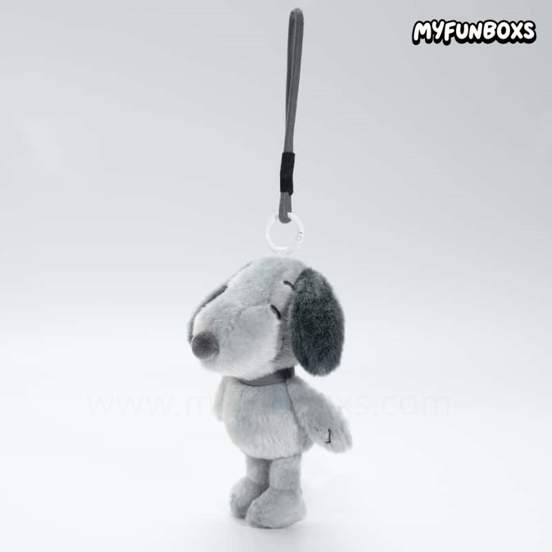 Snoopy Grey Tone Diary Series Plush Keychain