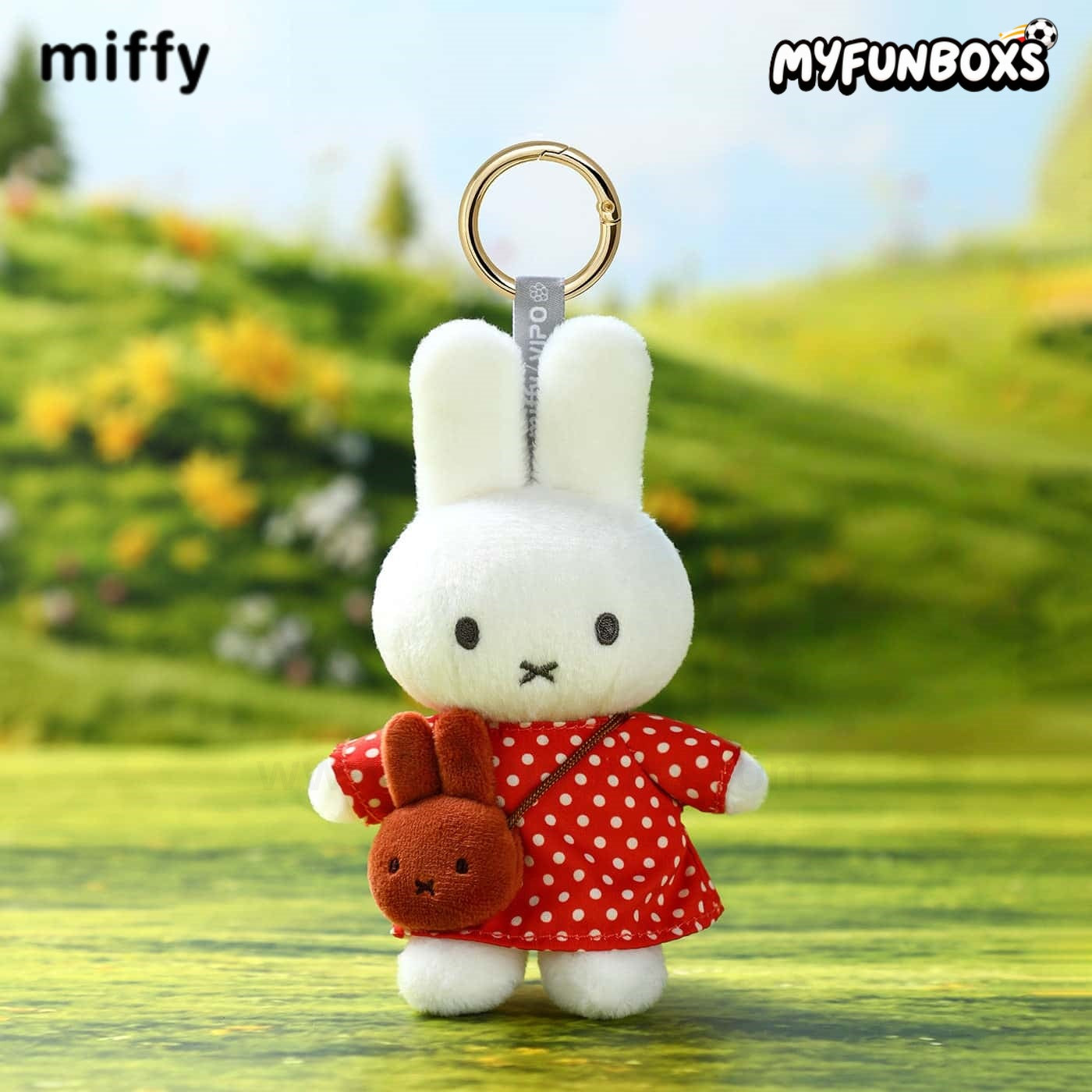 Miffy Travel Series mini bag plush keychain
