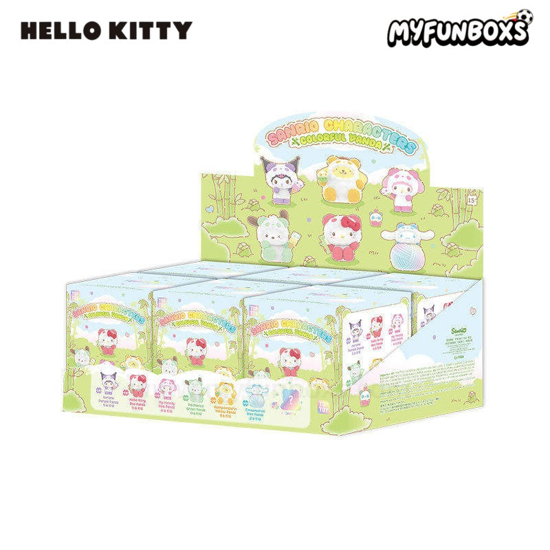 Sanrio Colorful Panda Series plush keychain blind box