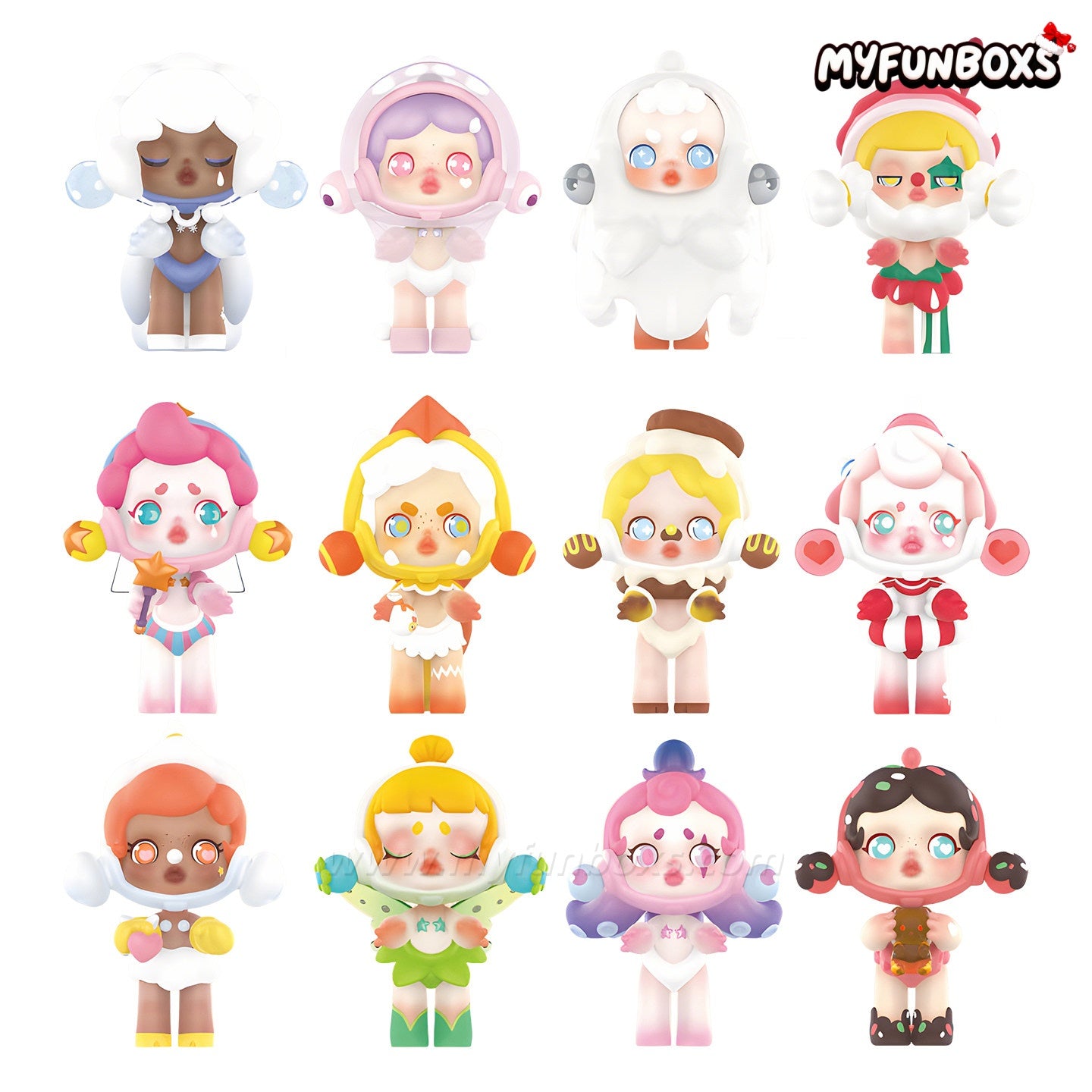POP MART SKULLPANDA Candy Monster Town Series Blind Box(Whole Set Opened)