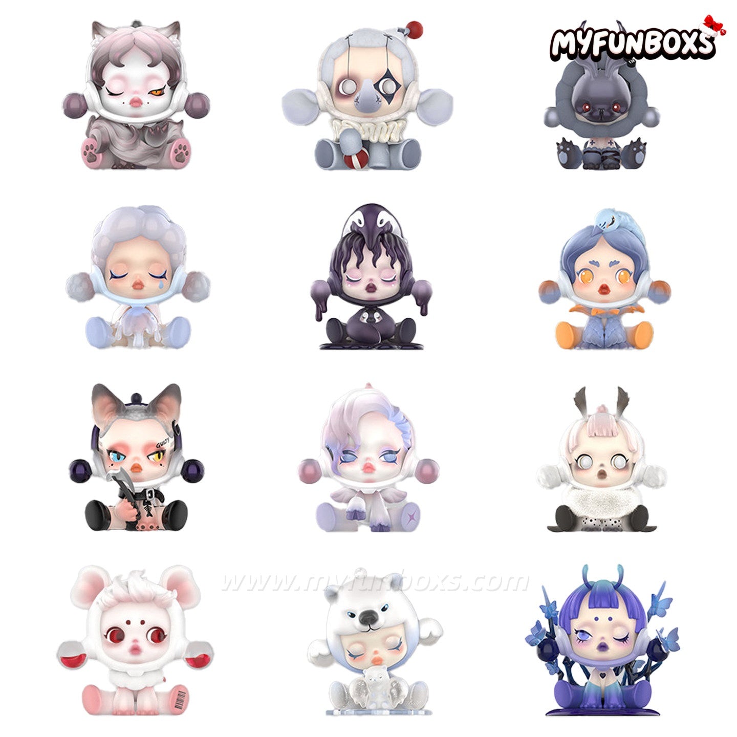 POP MART SKULLPANDA The Mare of Animals Series Figure Blind Box (Whole Set Opened)