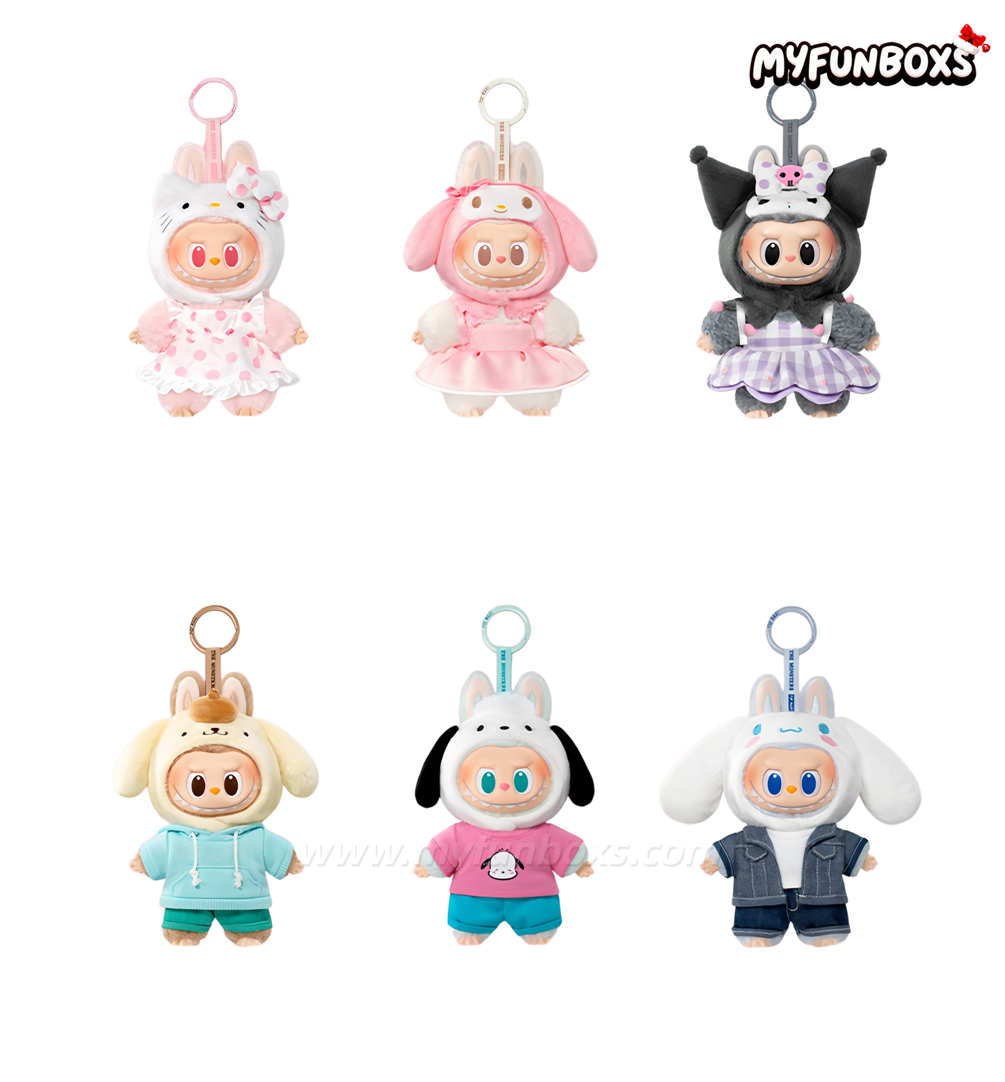 THE MONSTERS x Hello Kitty and Friends Series-Plush Pendant Blind Box (PRE-ORDER)