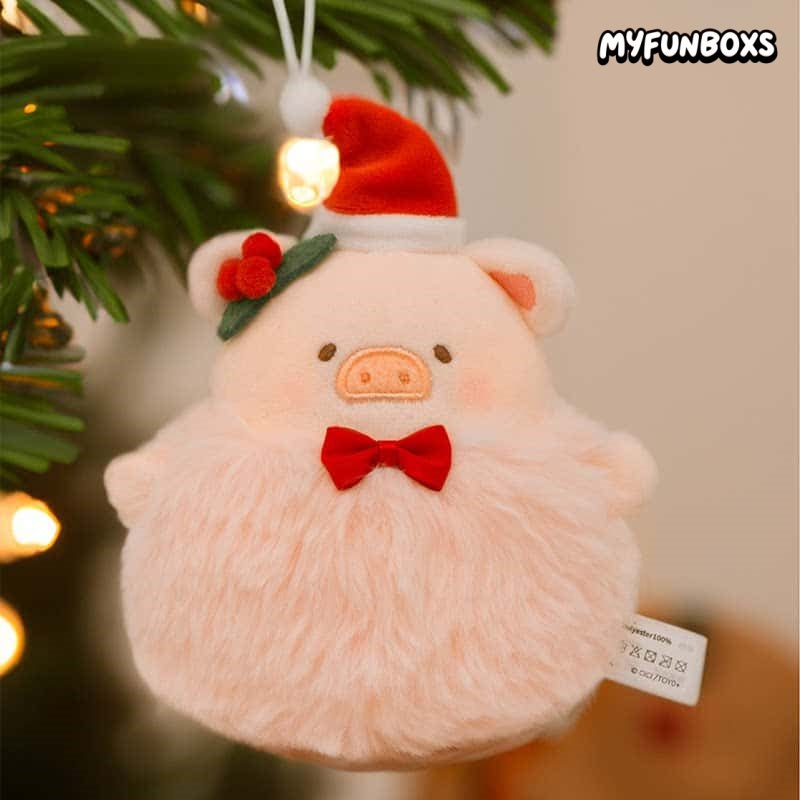 LuLu the Piggy Christmas Plush Keychain