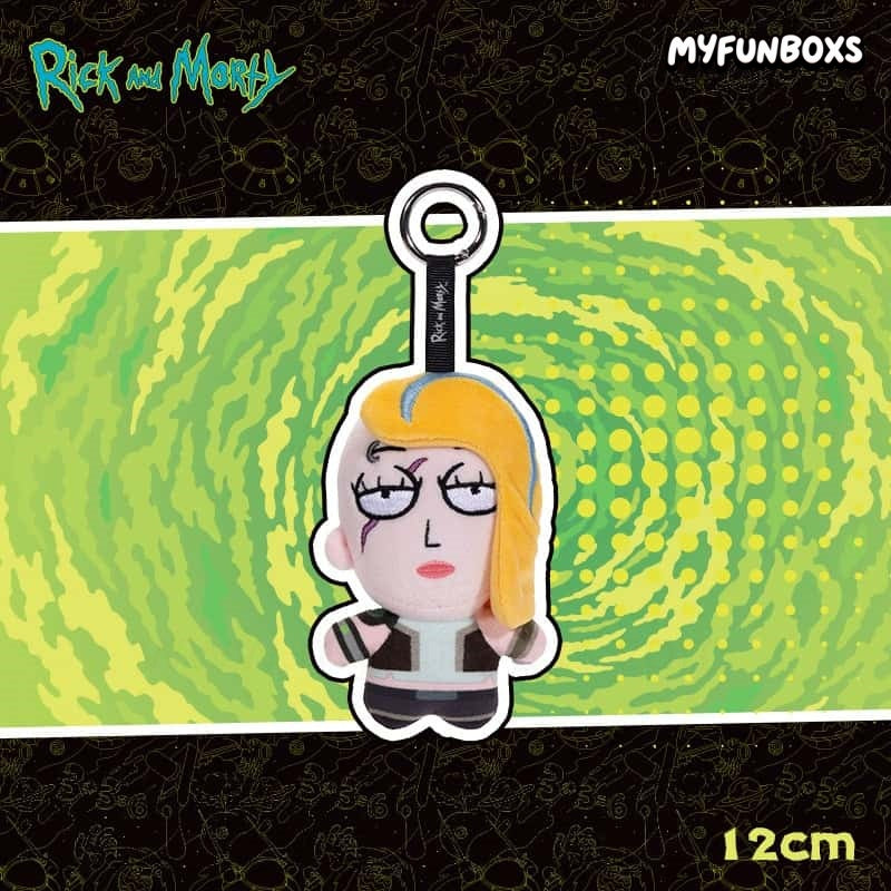 Rick and Morty posable plush bag charm