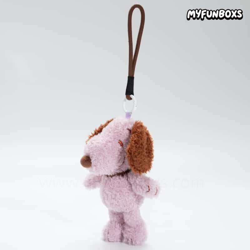 Snoopy Grey Tone Diary Series Plush Keychain