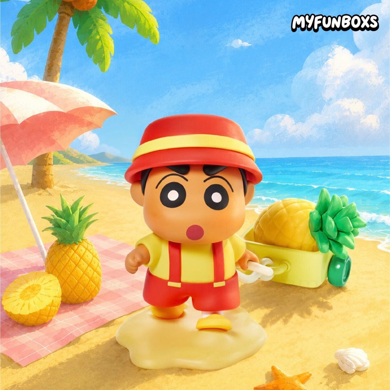 Crayon Shinchan Tropical Island Holiday Series figure blind box