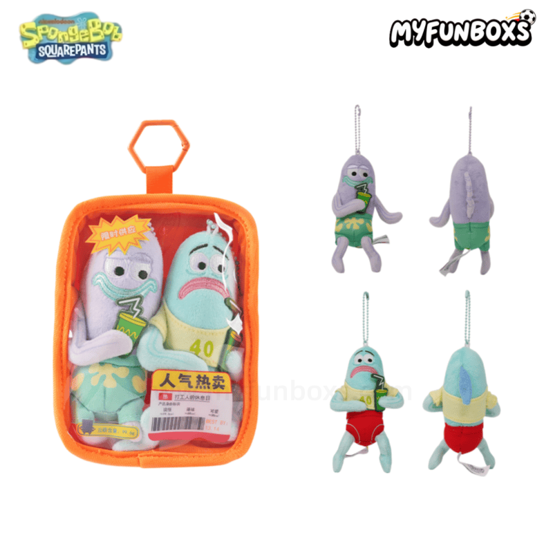 SpongeBob Bikini Bottom fish plush keychain coin purse