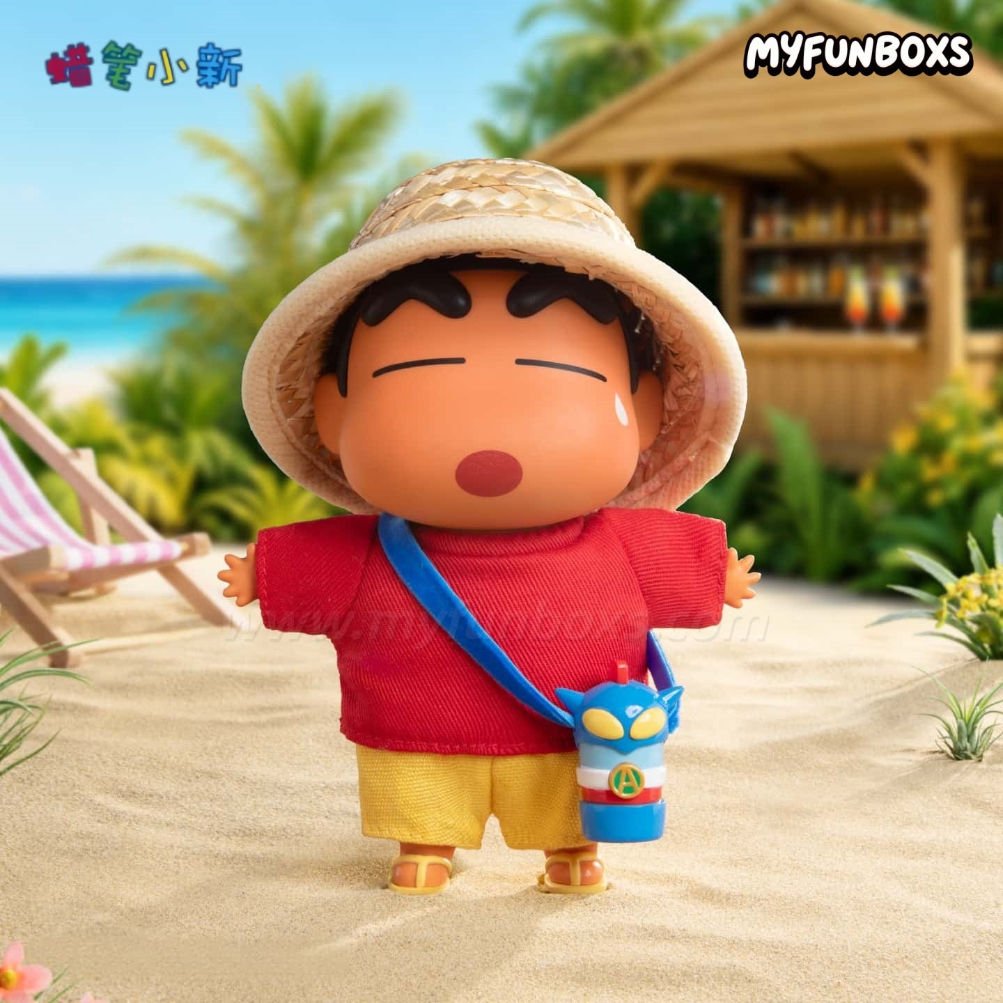CRAYON SHINCHAN Go To The beach Series Plush Charm Blind Box