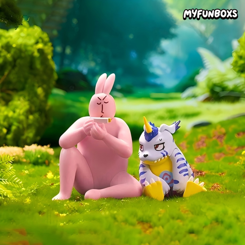 BNFQ Digimon x My Friend Rabbit Happy Companions Series Figure  Blind Box