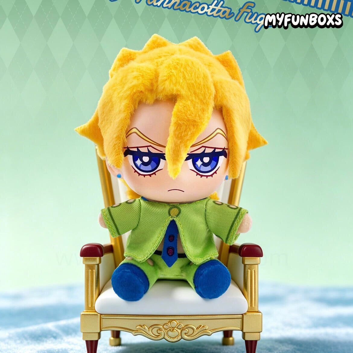 JoJo's Bizarre Adventure Golden Wind Series Chibi Sitting Plush Pendant Blind Box (PRE-ORDER)