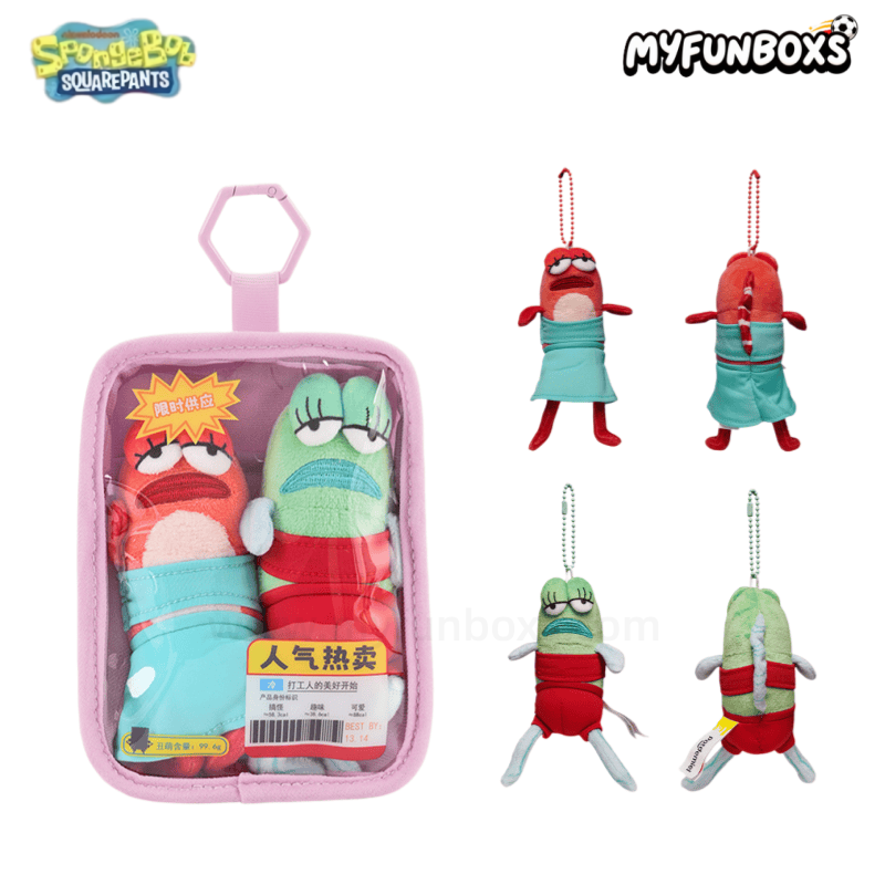 SpongeBob Bikini Bottom fish plush keychain coin purse