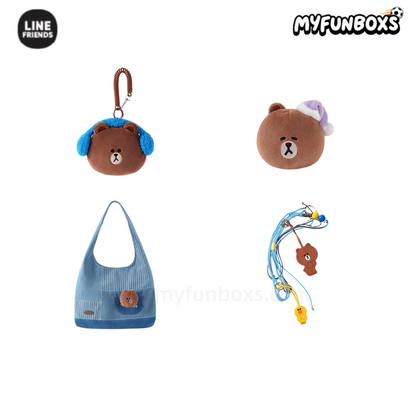 LINE FRIENDS Brown 15th Anniversary Plush Keychain – Soft Collectible