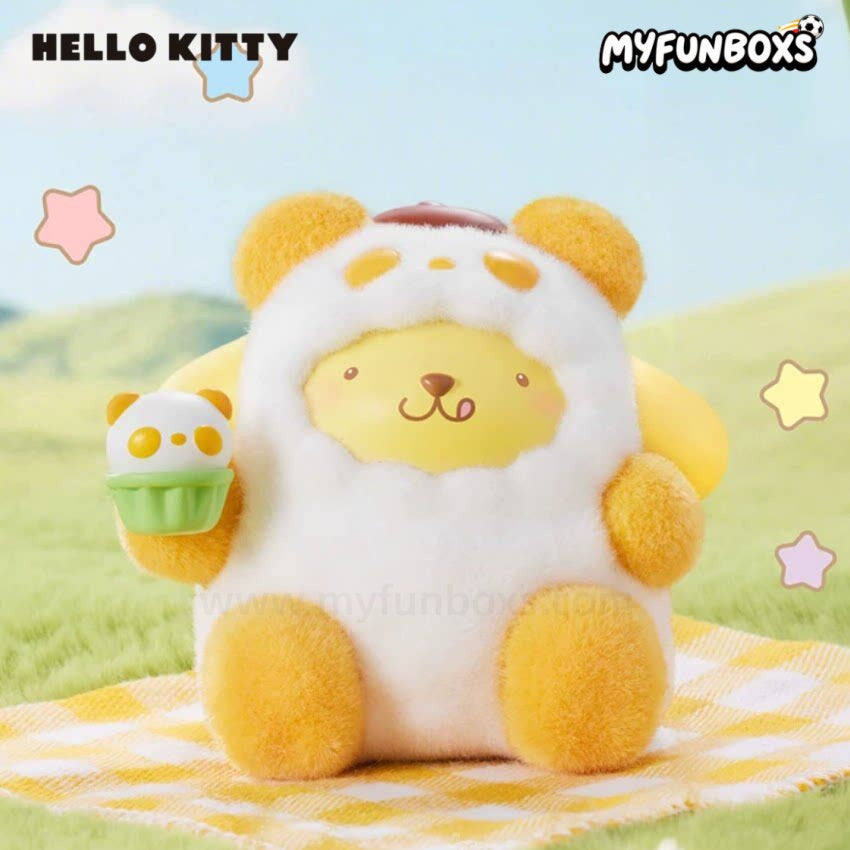 Sanrio Colorful Panda Series plush keychain blind box
