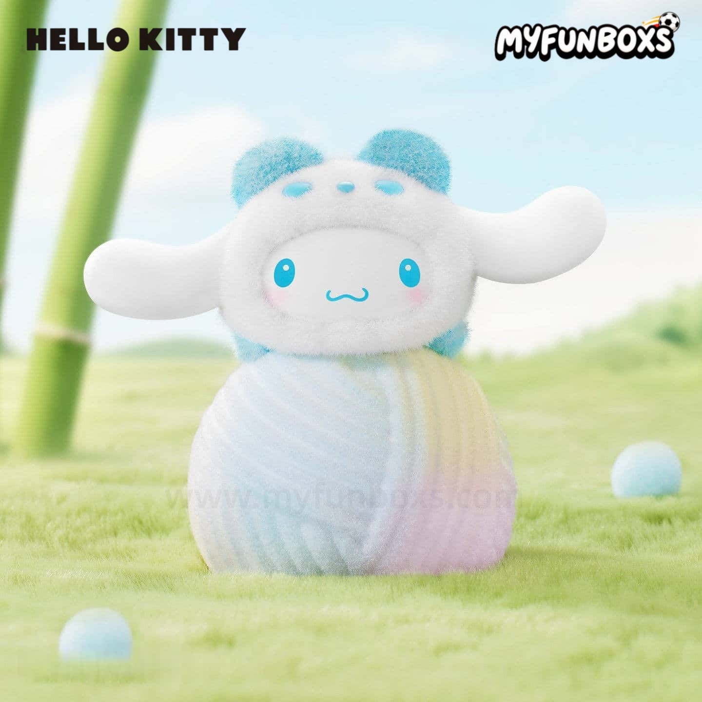 Sanrio Colorful Panda Series plush keychain blind box