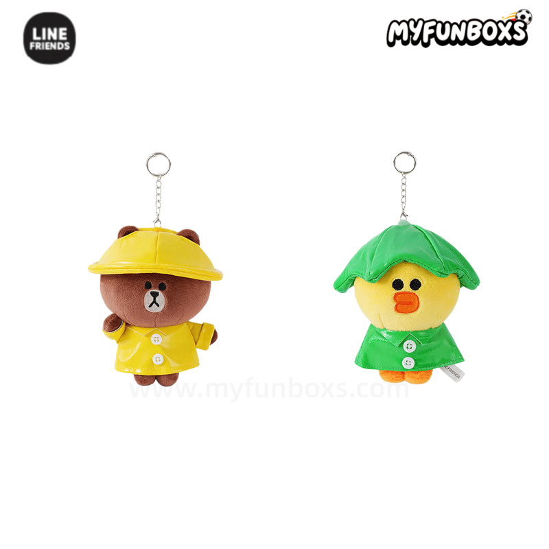LINE FRIENDS Brown 15th Anniversary Plush Keychain – Soft Collectible