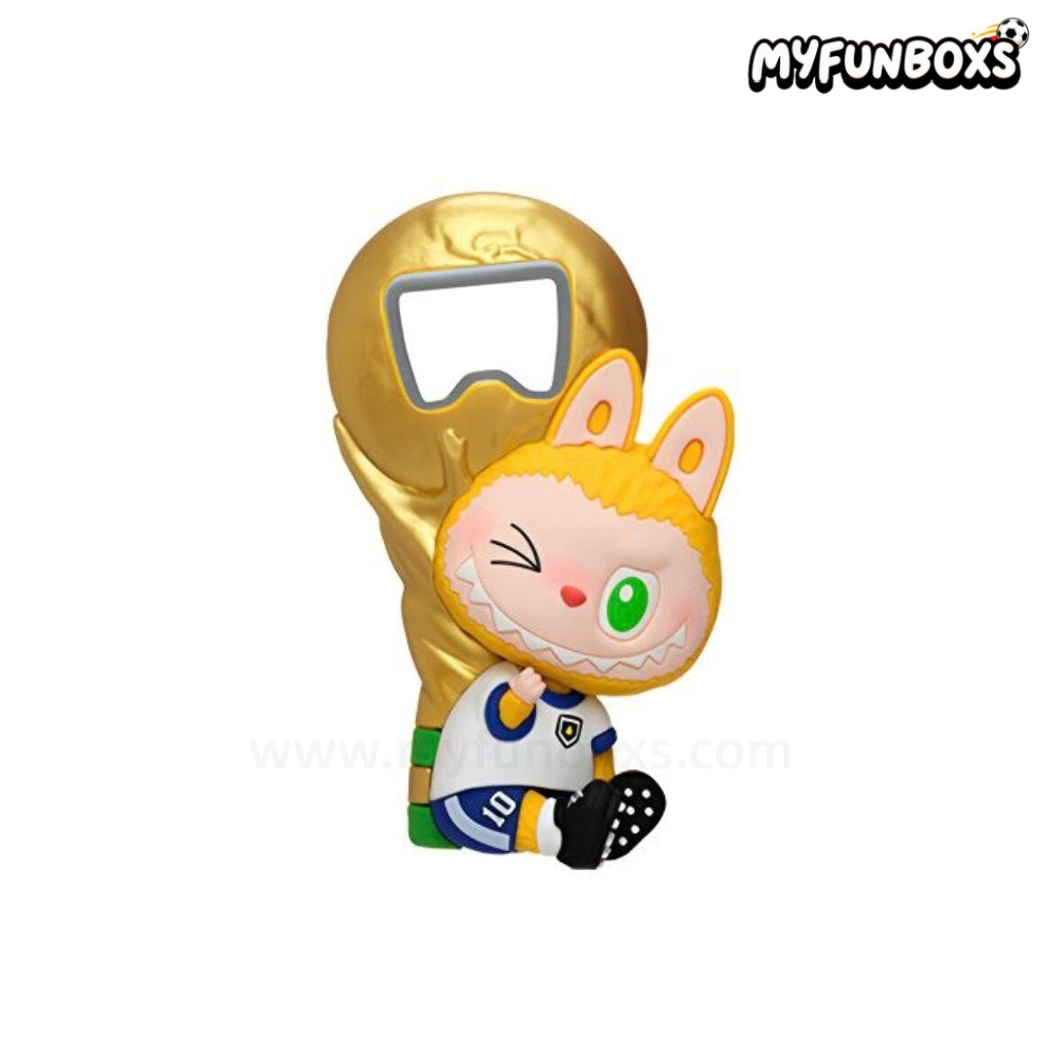 POP MART THE MONSTERS × FIFA Series bottle opener fridge magnet blind box