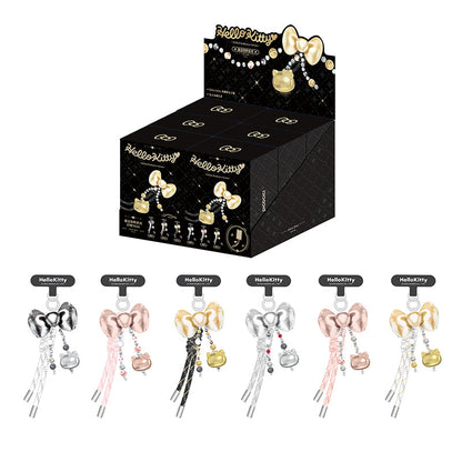 Hello Kitty Gold Glitter Phone Charms – Phone Strap, Mini Charm & Shoulder Lanyard